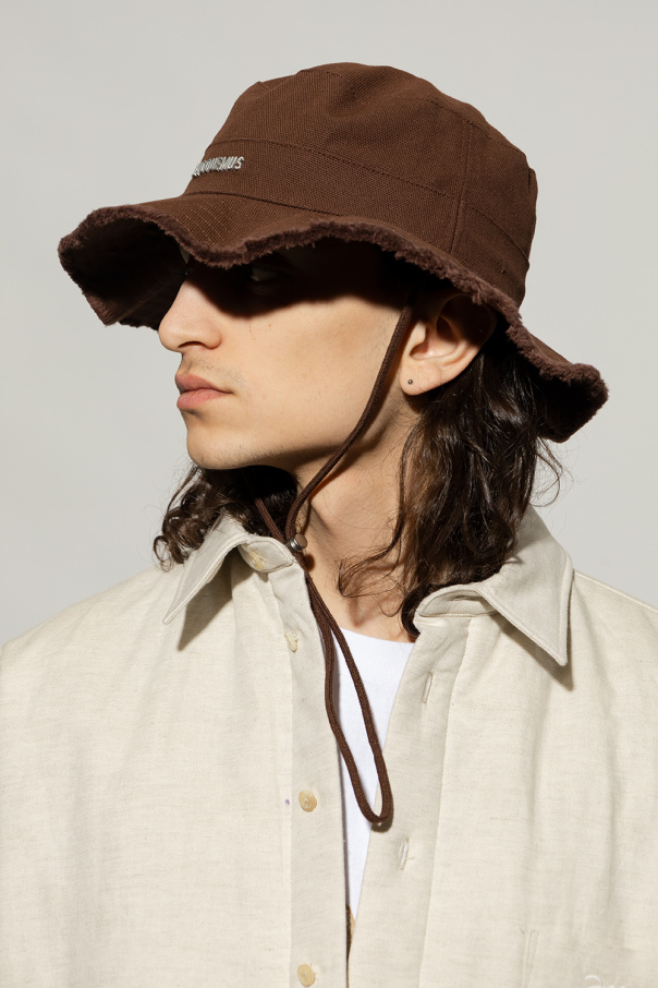 【関税＆送料込み】Jacquemus Soli Fisherman Hat JACQUEMUS Soli leather-trimmed raffia bucket hat | NET-A-PORTER